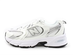 New Balance white/silver metallic 530 sneaker